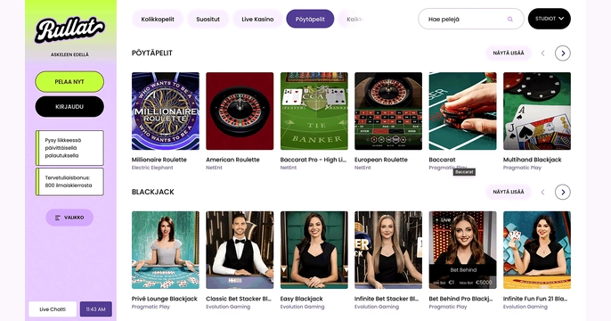 Rullat Casino Login